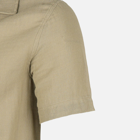 Men Woven Plain Short Sleeve Shirt 