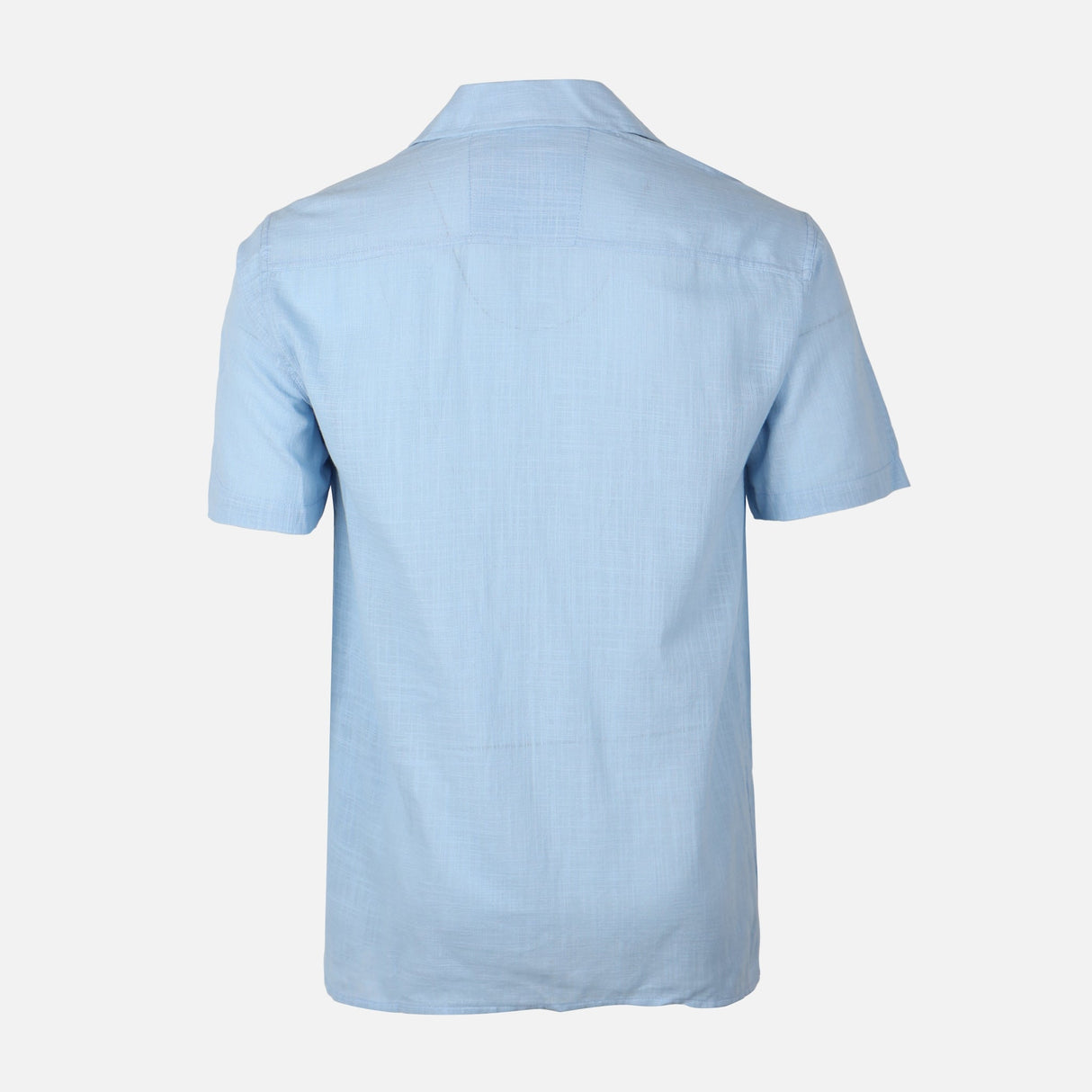 Men Woven Plain Short Sleeve Shirt 