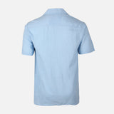 Men Woven Plain Short Sleeve Shirt 