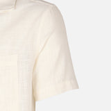 Men Woven Plain Short Sleeve Shirt 