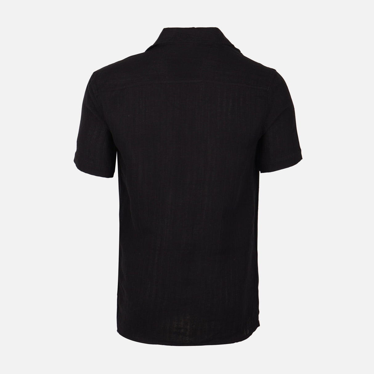 Men Woven Plain Short Sleeve Shirt 