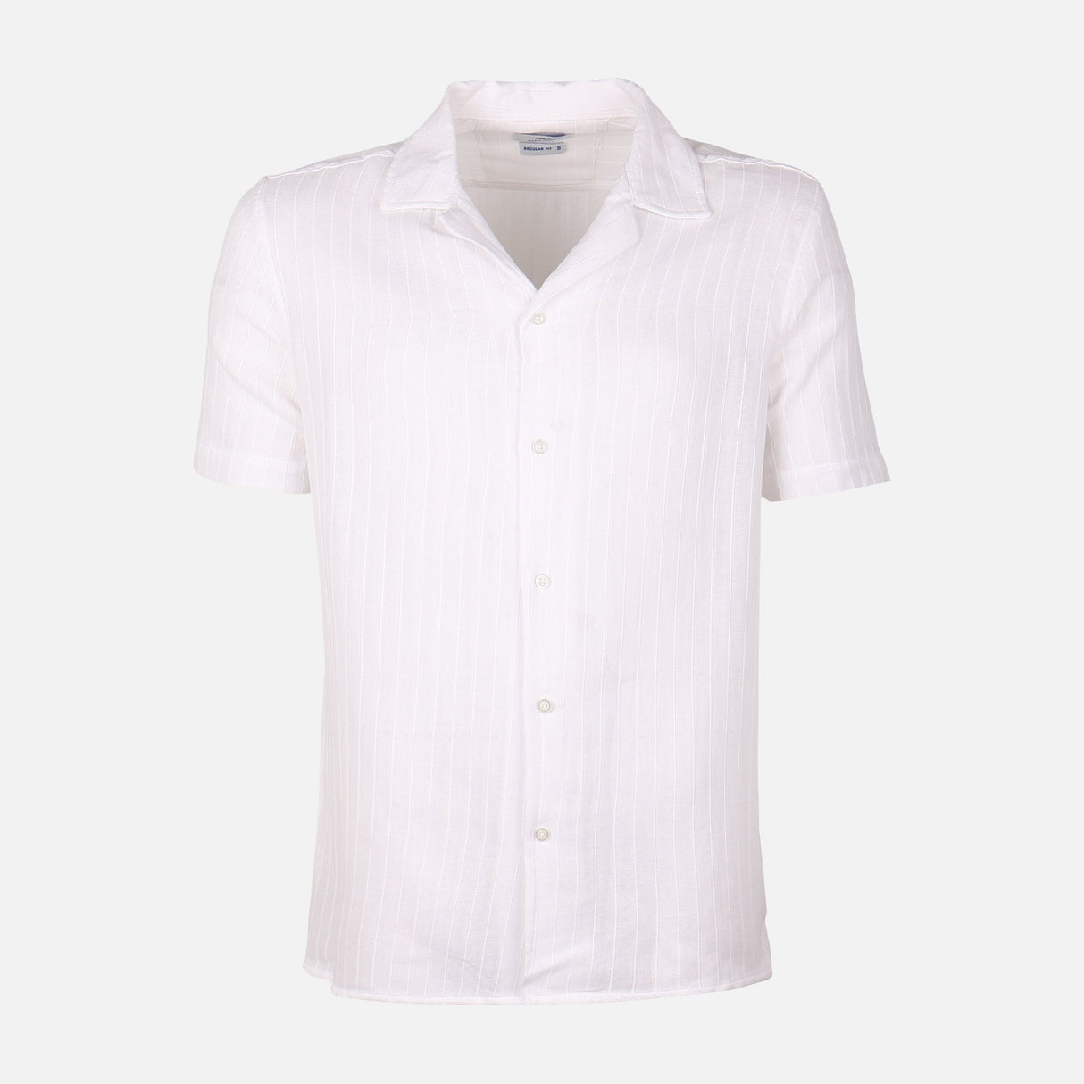 Men Woven Plain Short Sleeve Shirt 