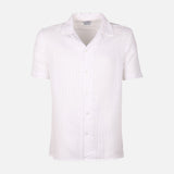 Men Woven Plain Short Sleeve Shirt 
