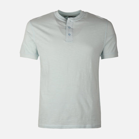 Men Basic Slub Short Sleeve Henley T-Shirt
