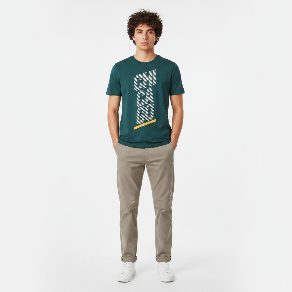 Men Bsc Graphic T-Shirt R-Neck Short Sleeve