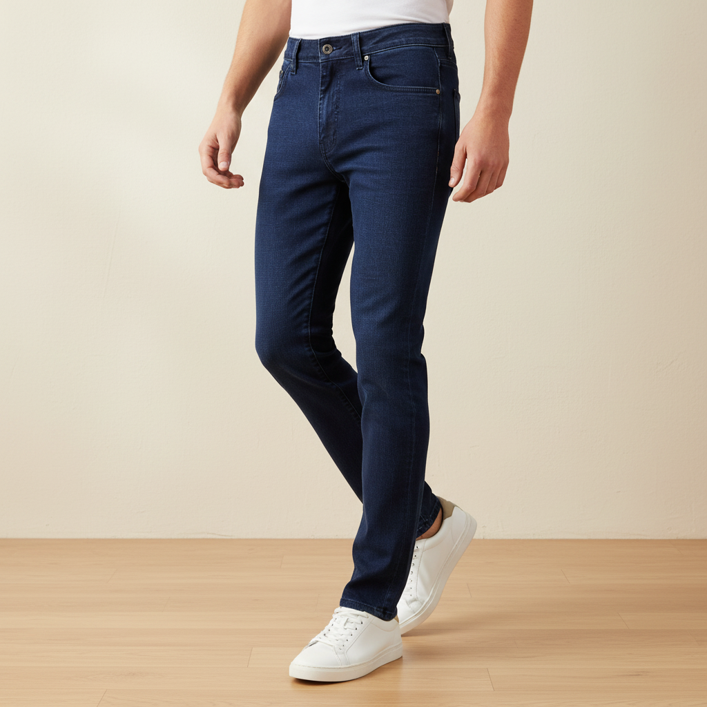 Men Basic Denim Pants Jeans