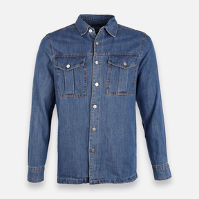 Men Denim Shirt Long Sleeve
