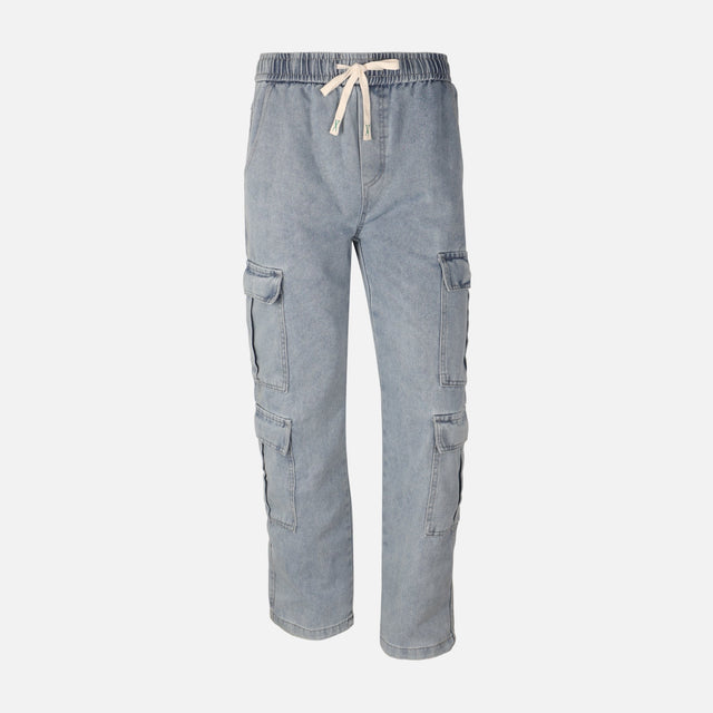 Men Denim Cargo Jogger