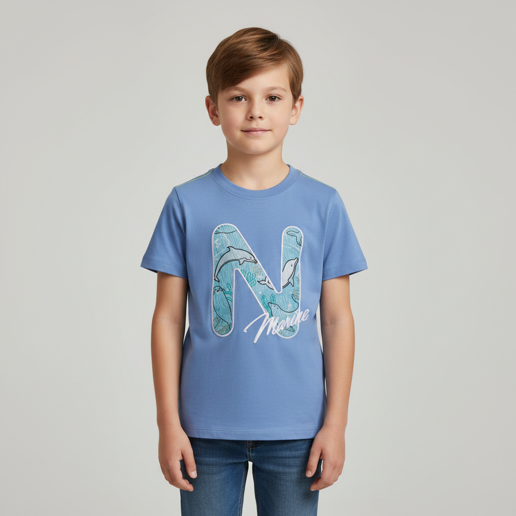 Boys T-Shirt Round Neck Short Sleeve
