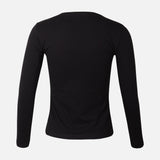 WOMEN BASIC COTTON CREWNECK LONG SLEEVE TEE