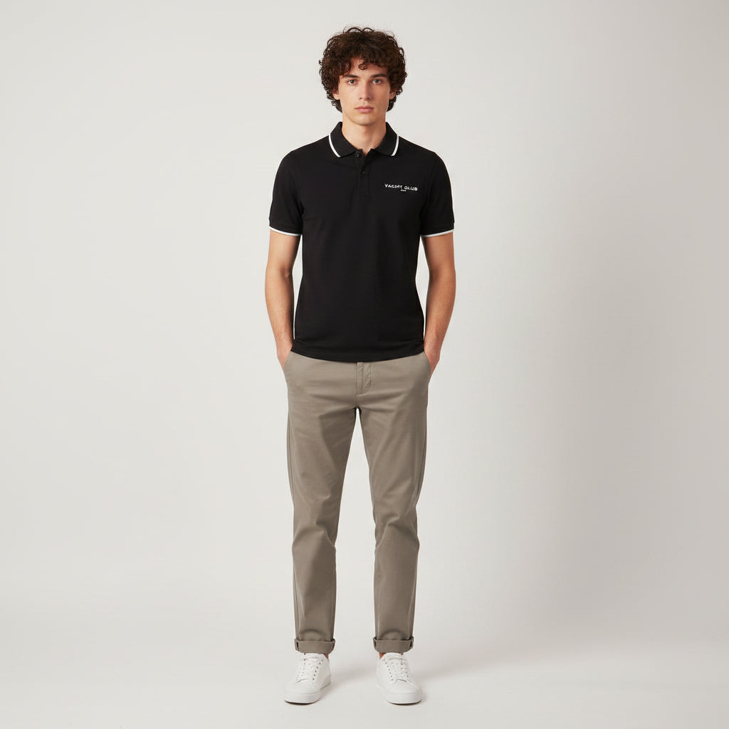 Men Basic Pique Polo T-Shirt Short Sleeve