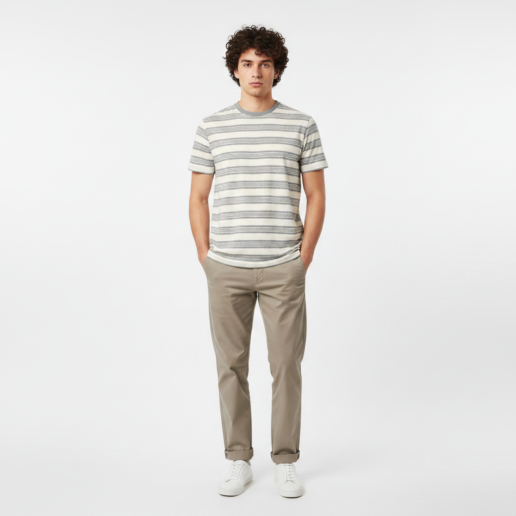 Men Structured T-Shirt Short Sleeve