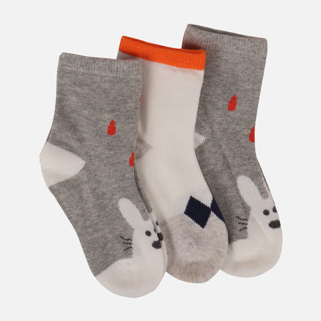 Boys Quarter Socks 3 Pairs