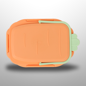 Double Layer Lunch Box with Spoon and Clip Lock Lid