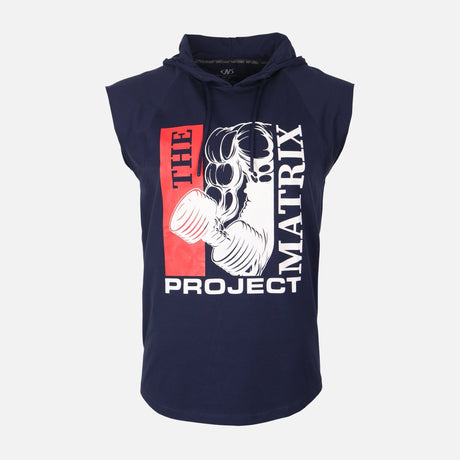 Mens Gym Vest With Hood