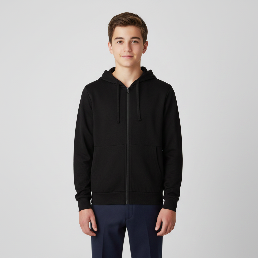 School Cardigan With Hoodie