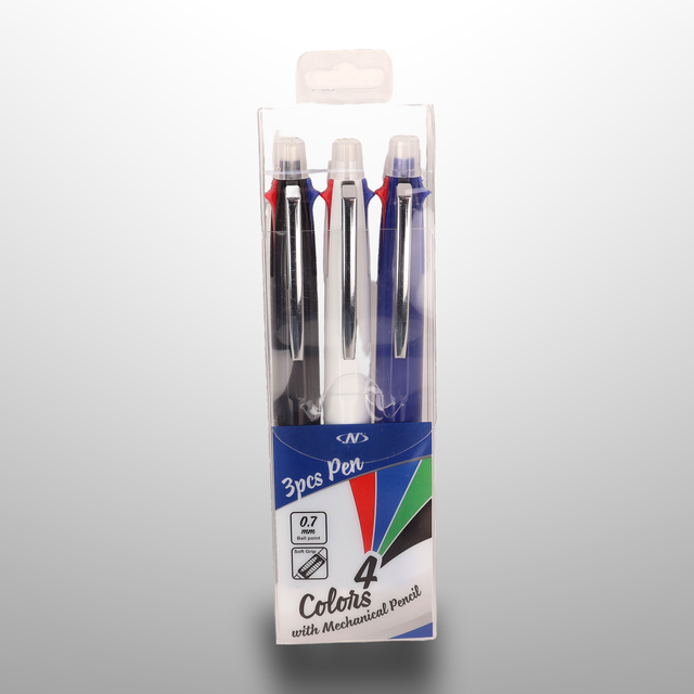 Color Ballpoint Pen Set 3 Pcs 0.7Mm