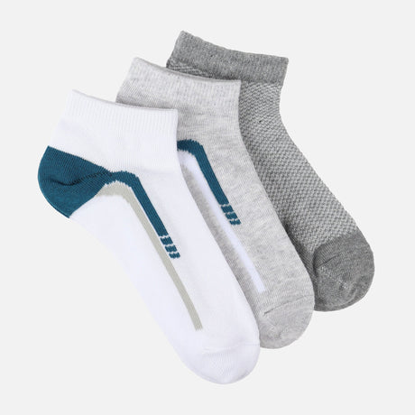 Boys Non-Terry Ankle Socks 3 Pairs