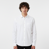 Men Basic Oxford Shirt Long Sleeve Spandex