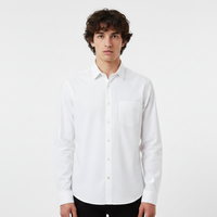 Men Basic Oxford Shirt Long Sleeve Spandex