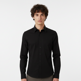 Men Basic Oxford Shirt Long Sleeve Spandex