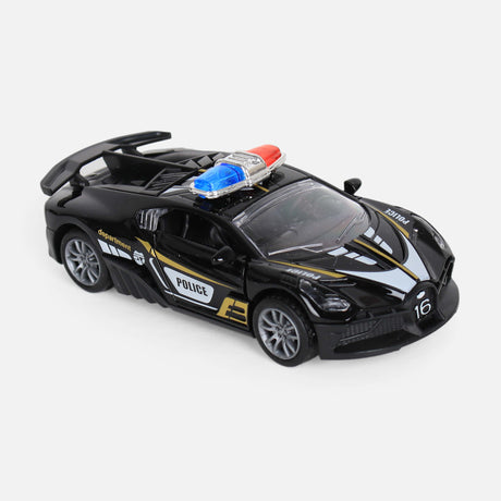 BUGATTI DOOR OPEN PULL BACK ALLOY POLICE CAR 2CO