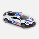 BUGATTI DOOR OPEN PULL BACK ALLOY POLICE CAR 2CO