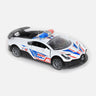 BUGATTI DOOR OPEN PULL BACK ALLOY POLICE CAR 2CO
