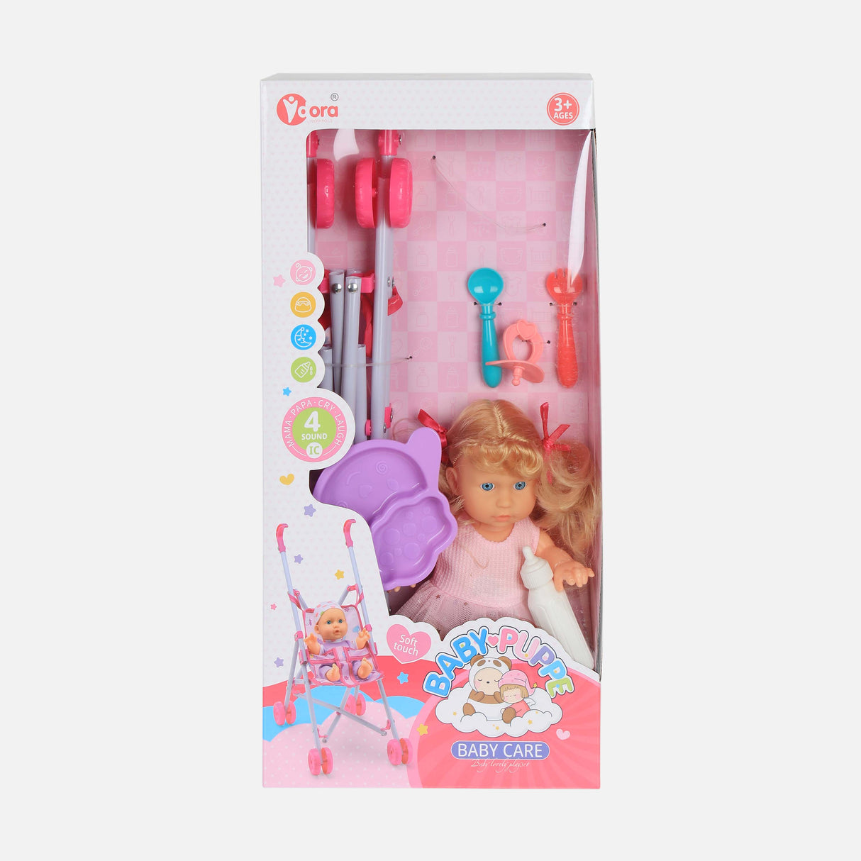 DOLL SET WITH SOUND 9 INCH 