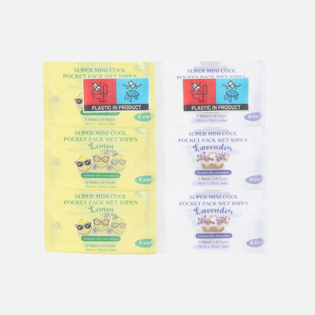 MINI COOLING WIPES 16PCS PACK [LEMON & LAVENDER]