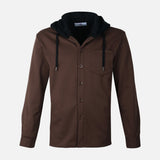 MEN LONG SLEEVE SHIRT WITH HOOD