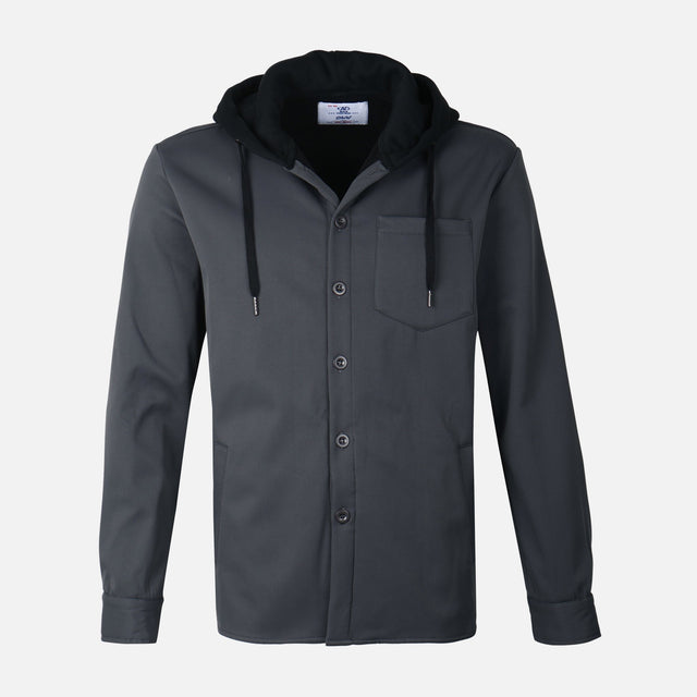 MEN LONG SLEEVE SHIRT WITH HOOD