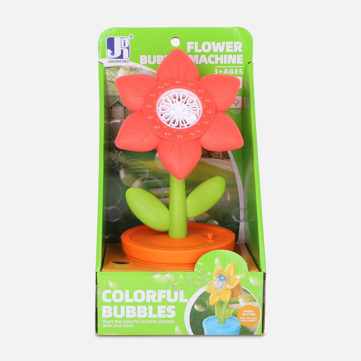 B/O SUNFLOWER BUBBLE TOY
