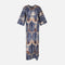 Ladies Printed Maxi Gown Short Sleeve