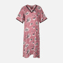 Women Alpine Pocket Midi Gown Short Sleeve Dress