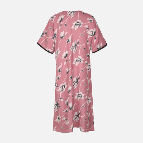 Women Alpine Pocket Midi Gown Short Sleeve Dress