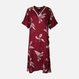 Women Alpine Pocket Midi Gown Short Sleeve Dress