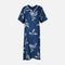 Women Alpine Pocket Midi Gown Short Sleeve Dress