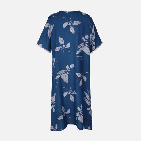 Women Alpine Pocket Midi Gown Short Sleeve Dress