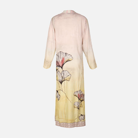 Ladies Rayon Printed Maxi Gown Long Sleeve