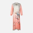 Ladies Rayon Printed Maxi Gown Long Sleeve