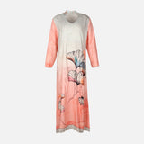 Ladies Rayon Printed Maxi Gown Long Sleeve