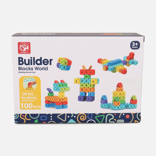 Digital Square Building Blocks Set 100 Pcs