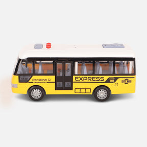 Friction Toy Bus With Light And Music-School Bus