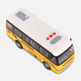 Friction Toy Bus With Light And Music-School Bus