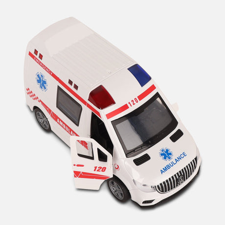 Friction Toy Car With Light & Music & Spary-Ambulance