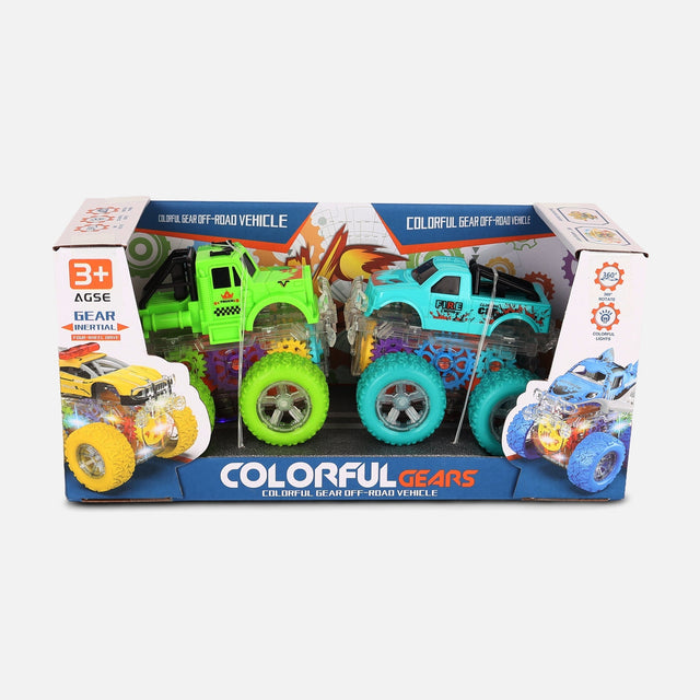 Friction Toy Stunt Car With Light