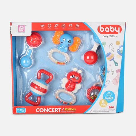 Baby Shake Bell Rattles Set 6 Pcs