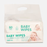 Baby Wipes 2 Pack Set 80 Pcs Each