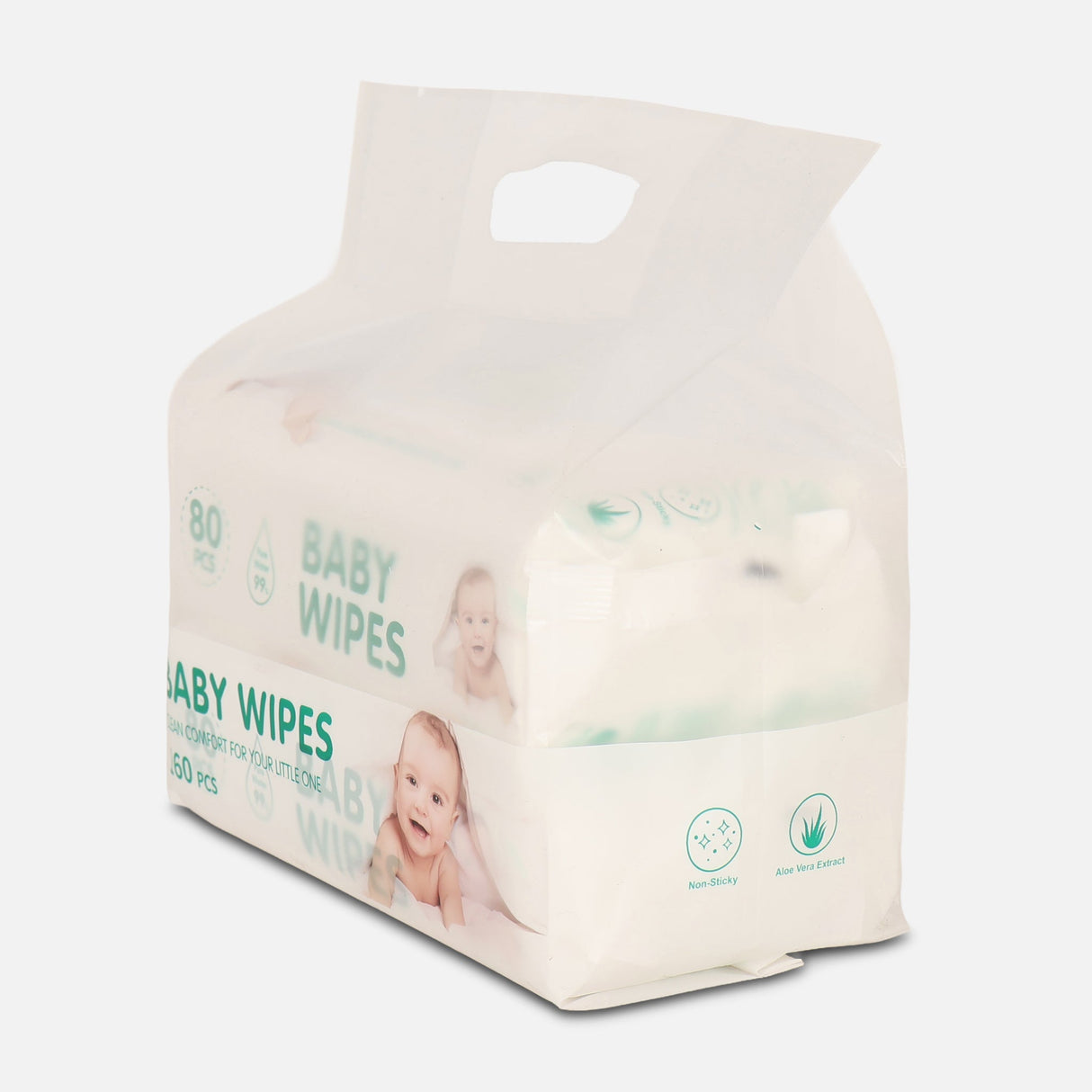 Baby Wipes 2 Pack Set 80 Pcs Each